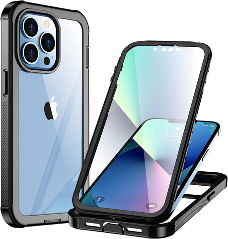 Singdo iPhone 13 Pro Slim Rugged Case with Built-in Screen Protector - Military-Grade Shockproof