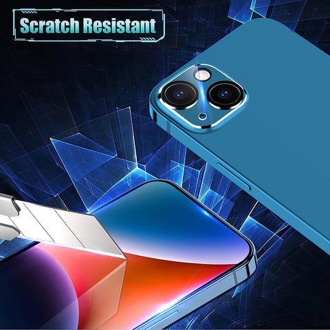 Yastouay 3+3 Pack Screen & Camera Protector for iPhone 14 Plus 6.7” - 3 Tempered Glass + 3 Lens Covers