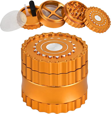 Herb Spice Grinder 2.5" 4 Piece with Pyramidal Sharp Tooth