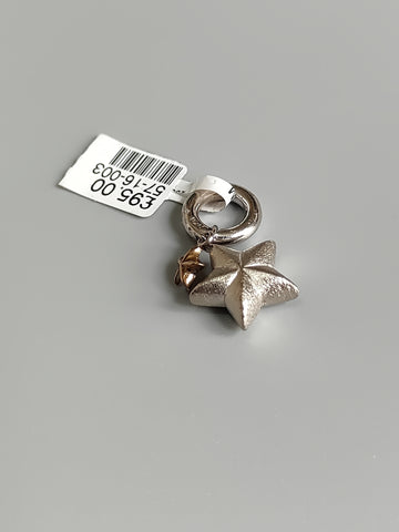 Silver 18ct Gold Plated Star Charm