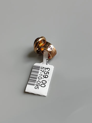 Silver 18ct Gold Plated Smoky Stone Charm