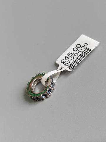 Silver Link Pave Charm