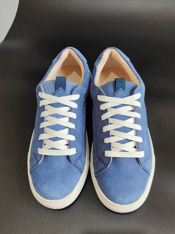 Suede Leather Flat Shoes in Blue UK 6 / EU 39