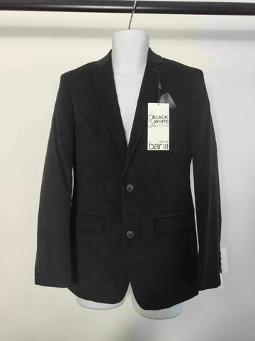 Bar III Men’s Linen Cotton Suit Jacket Blazer Sport Coat in Black 38S