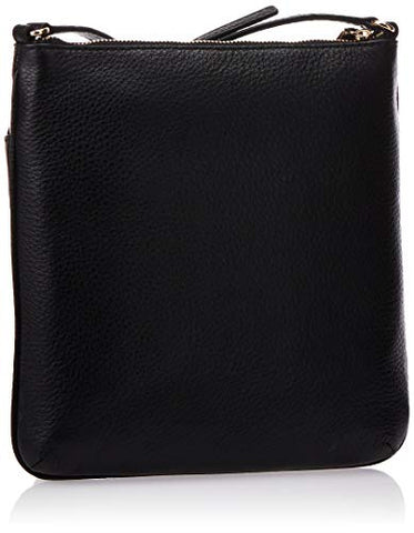 Michael Kors Flat Lambskin Leather Crossbody Bag in Black