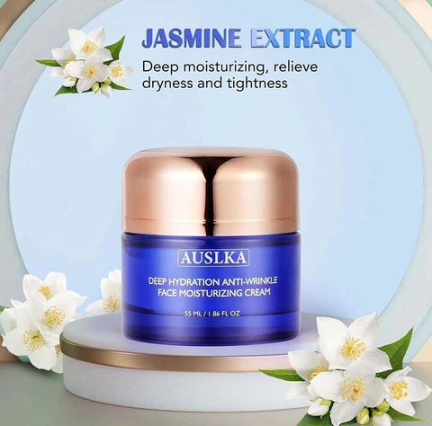 Anti Wrinkle Deep Hydration Face Moisturizer Unisex Cream with Natural Jasmine Non-greasy 55ml