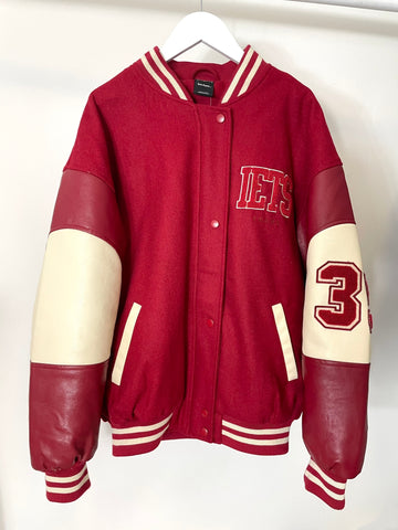IETS Frans Women's Miller Varsity Jacket Wool Red