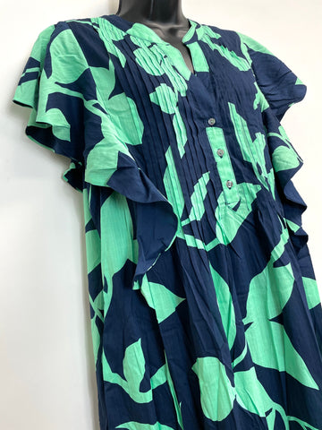 Maeve by Anthropologie Womens Floral Ruffle Dress Sleeveless