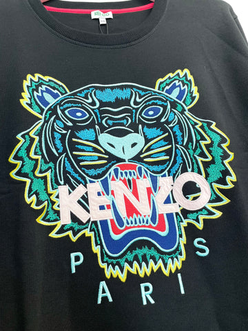 Kenzo Classic Womens Embroidered Tiger Sweatshirt Black