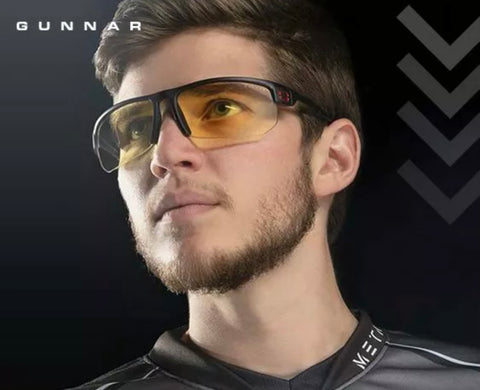 Gunnar Intercept Computer and Gaming Glasses with Retro Classic Onyx Ambery