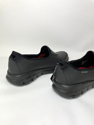 Skechers Work Relaxed Fit Sure Track Slip-on Womens Shoes Black