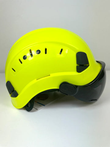 Saffas Safety Helmet With Visor Adjustable Hard Hat for Construction 6-Point Suspension Green