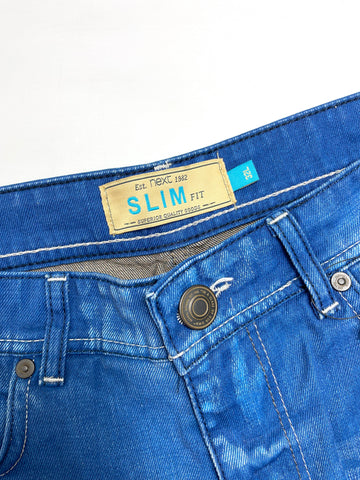 Slim Fit Mens Denim Blue Jeans 32x33