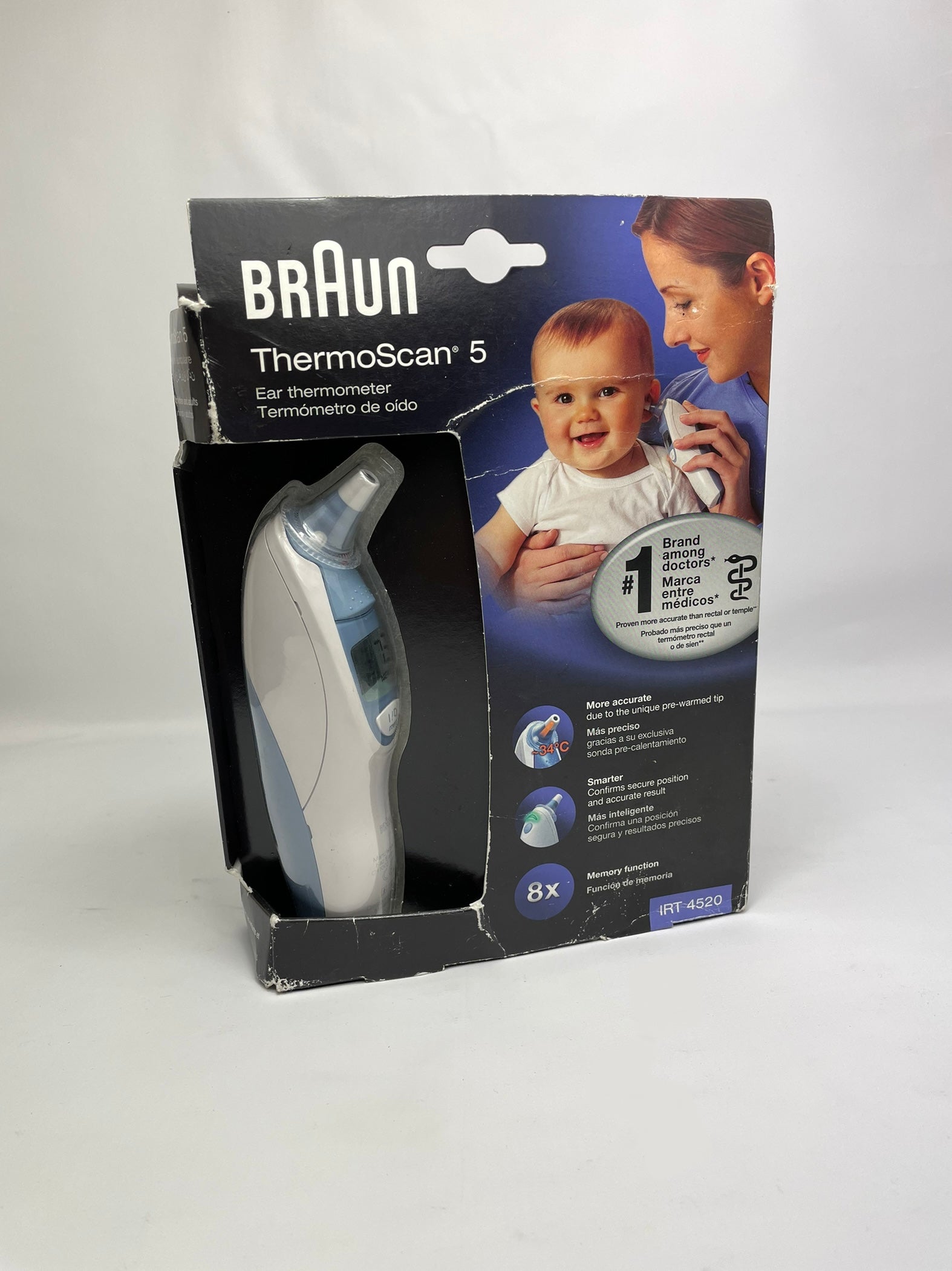 BRAUN ThermoScan IRT4520 Digital EAR THERMOMETER Adult/Child/Baby