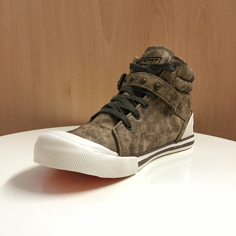 Rocket Dog Women’s High-Top Canvas Sneakers Tan