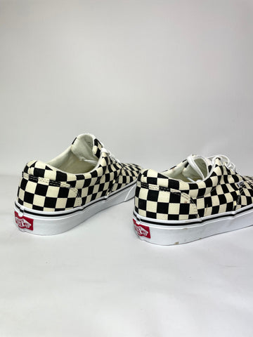 Vans Women's Doheny Checkered Low-Top Canvas Shoes Black/White