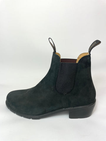 Blundstone 1960 Nubuck Leather Womens Heel Boots Black