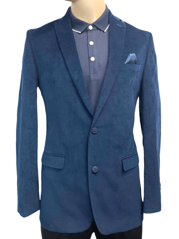 Bar III Men’s Linen Cotton Suit Jacket Blazer Sport Coat in Blue 40L