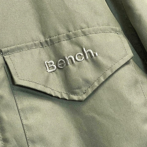 Bench Mens Overcoat Military Jacket Khaki Green