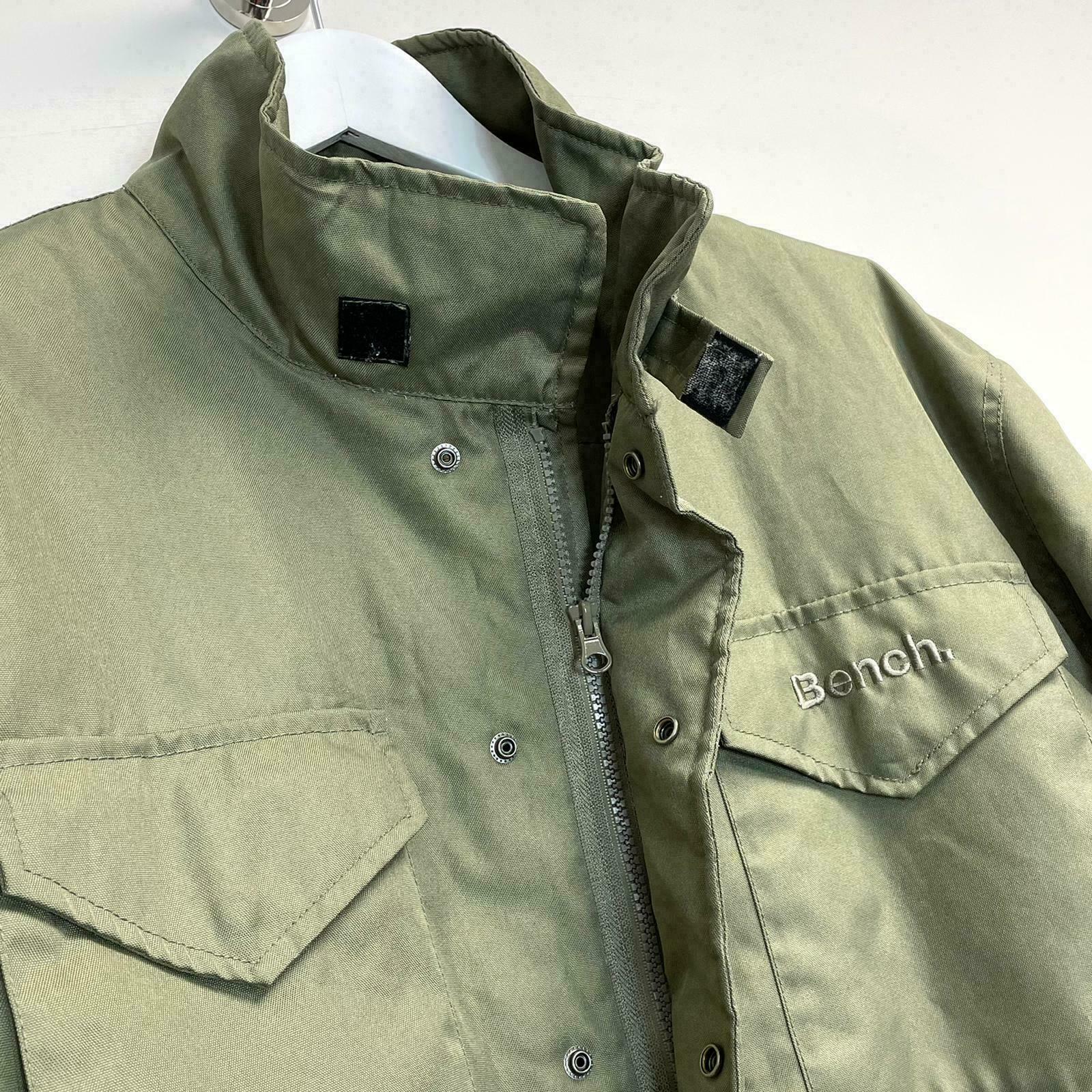 Bench Mens Overcoat Military Jacket Khaki Green Bench