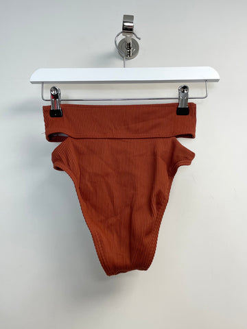 Urban Outfitters Cove Banded High Waist Ladies Bikini Bottom Red