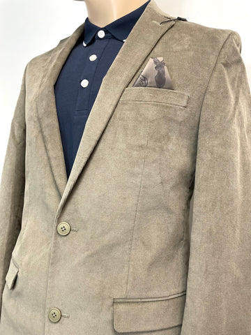 Bar III Men’s Linen Cotton Suit Jacket Blazer Sport Coat in Khaki 40L