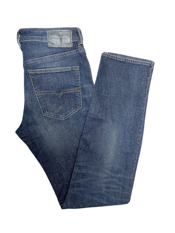 Diesel Men's Straight Buster Blue Denim Jeans 30x32
