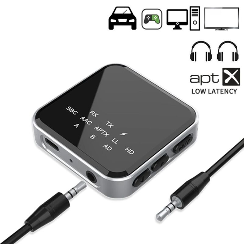 AptX-LL/HD, AAC/SBC Low Latency Bluetooth 5.2 Audio Transmitter Receiver Transmitter Adapter