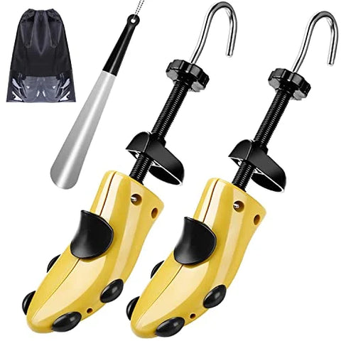 Eachway Pair of Professional 2-Way Premium Shoe Stretcher with Shoe Horn Yellow