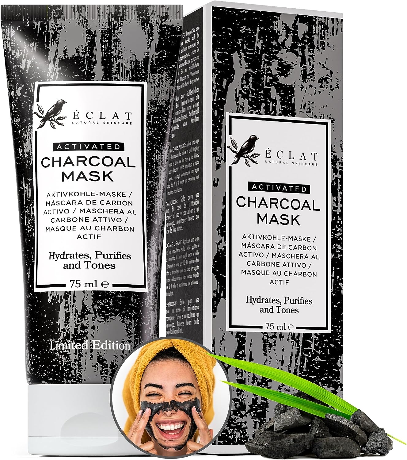 Charcoal Peel Off Mask Facial Cleansing Acne Blackhead Control Deep Clean Pore 75ml