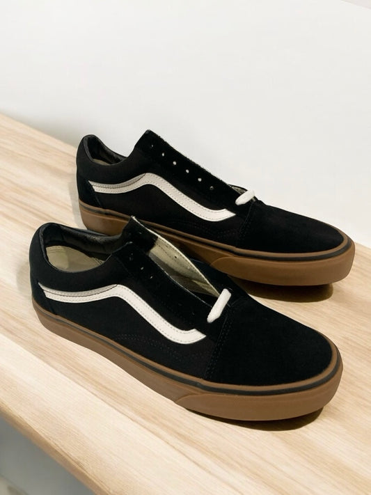 Vans Old Skool Trainers in Black/Brown UK 10/ EU 44.5