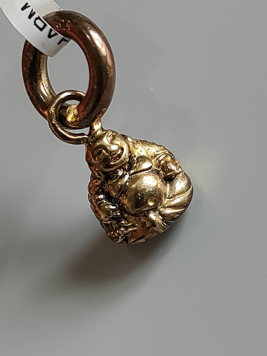 Silver 18ct Gold Plated Buddha Charm