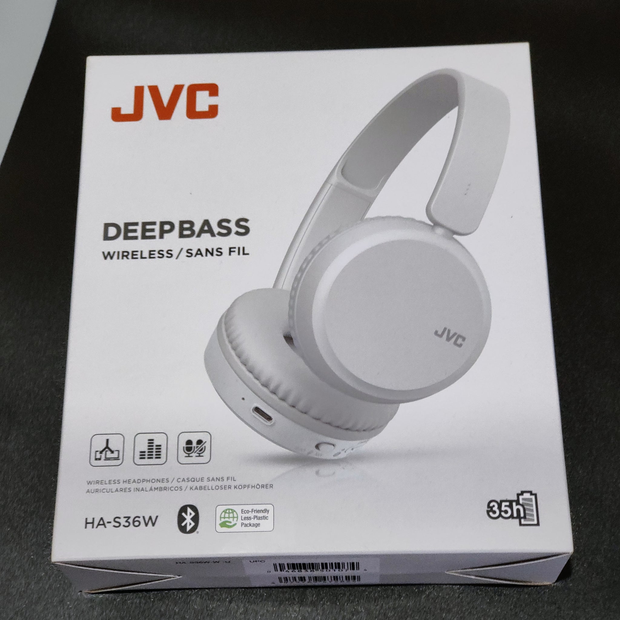 JVC Deep Bass On-Ear Bluetooth Wireless Headphone in White