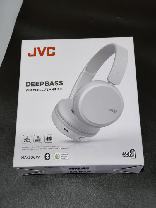 JVC Deep Bass On-Ear Bluetooth Wireless Headphone in White