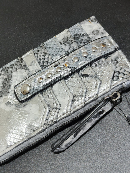 INC Silver Snakeskin Card Holder/Wallet