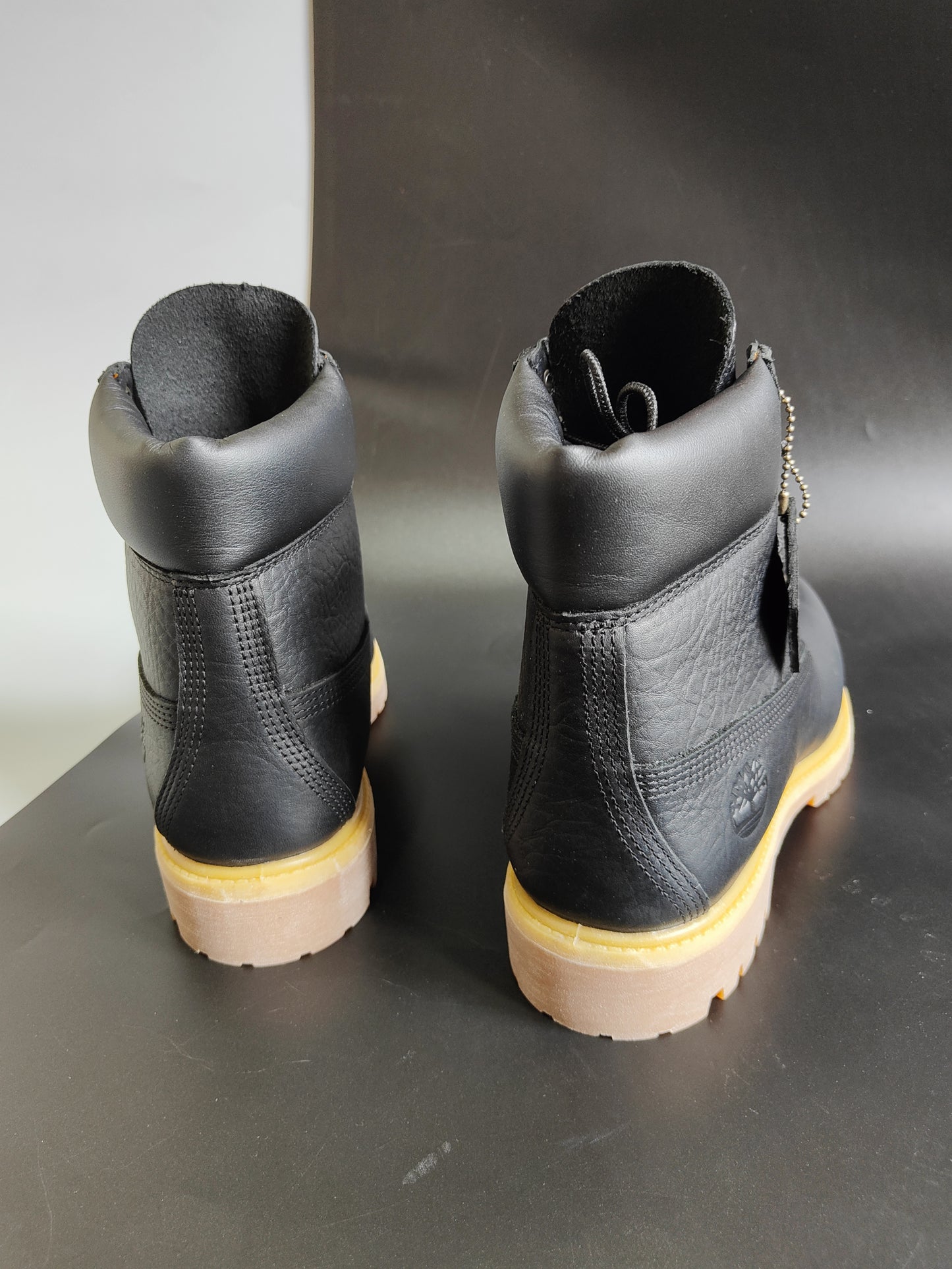 Men's 6 Inch Waterproof Leather Boots in Black UK 8.5 EU 43