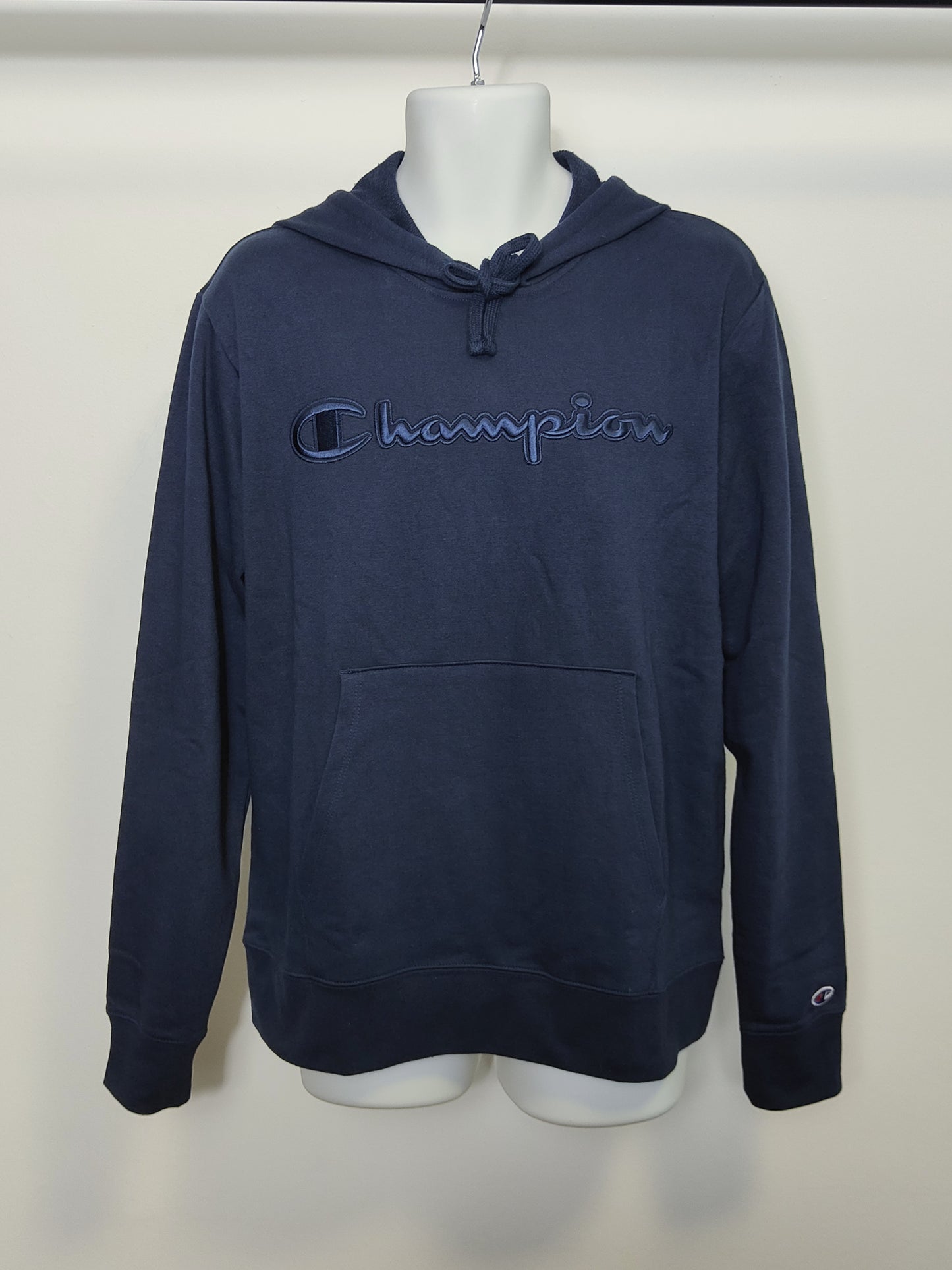 Champion Men's Embroidered Logo Hoodie in Navy