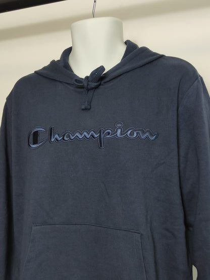 Champion Men's Embroidered Logo Hoodie in Navy