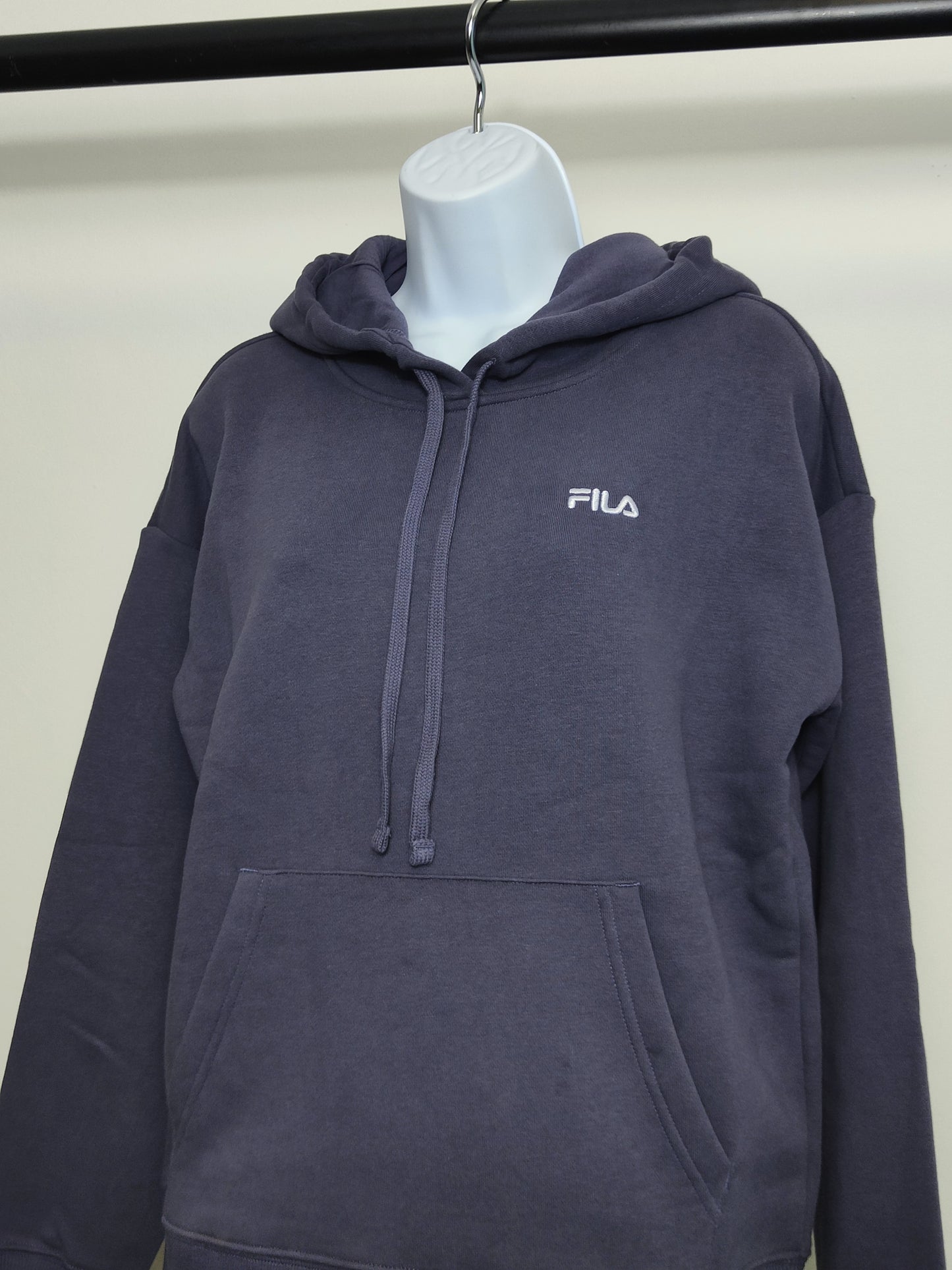 Women’s Embroidered Logo Hoodie in Grey Stone