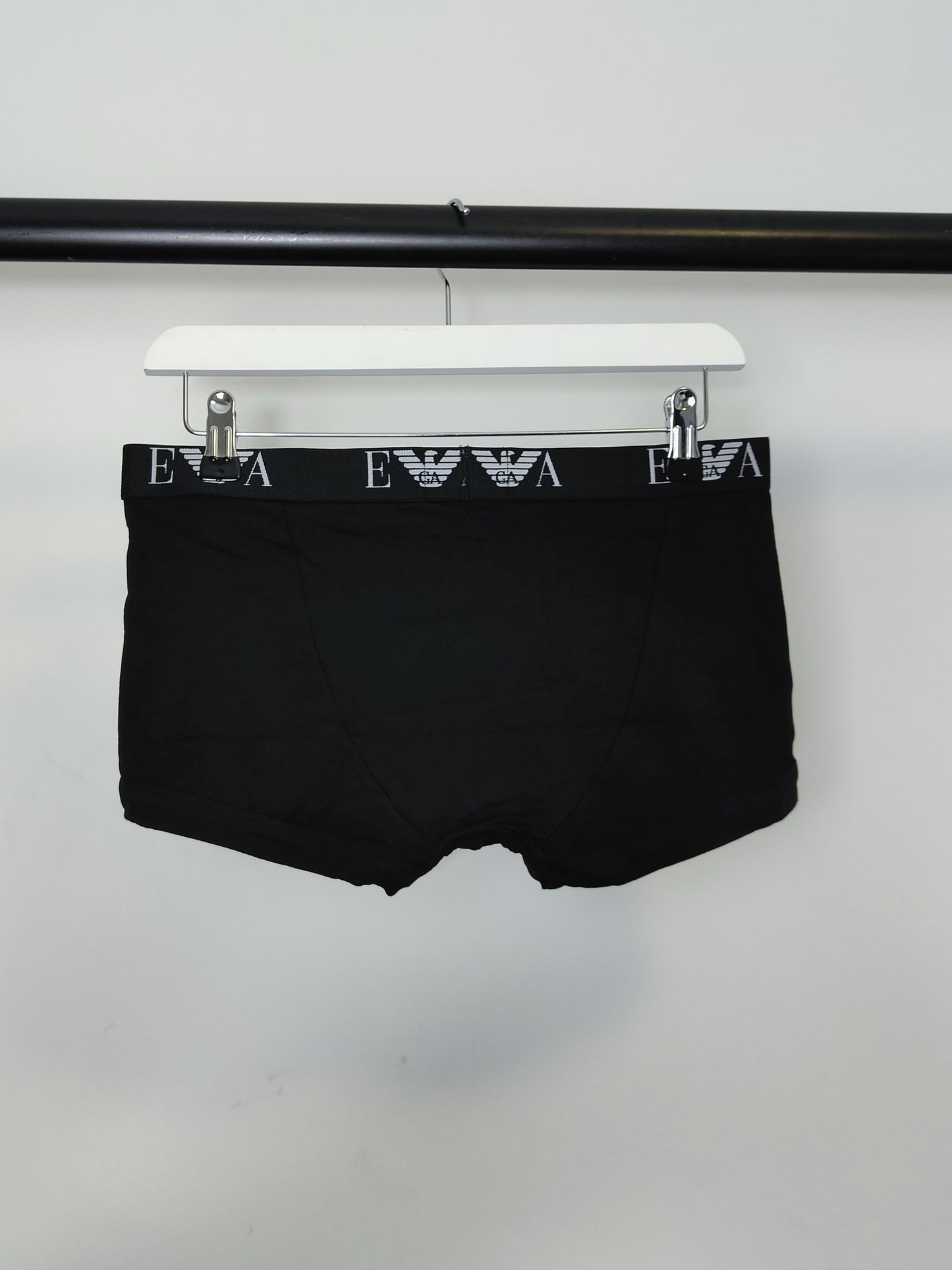 Men's 3 Pack Boxer Underwear Trunks in Black L