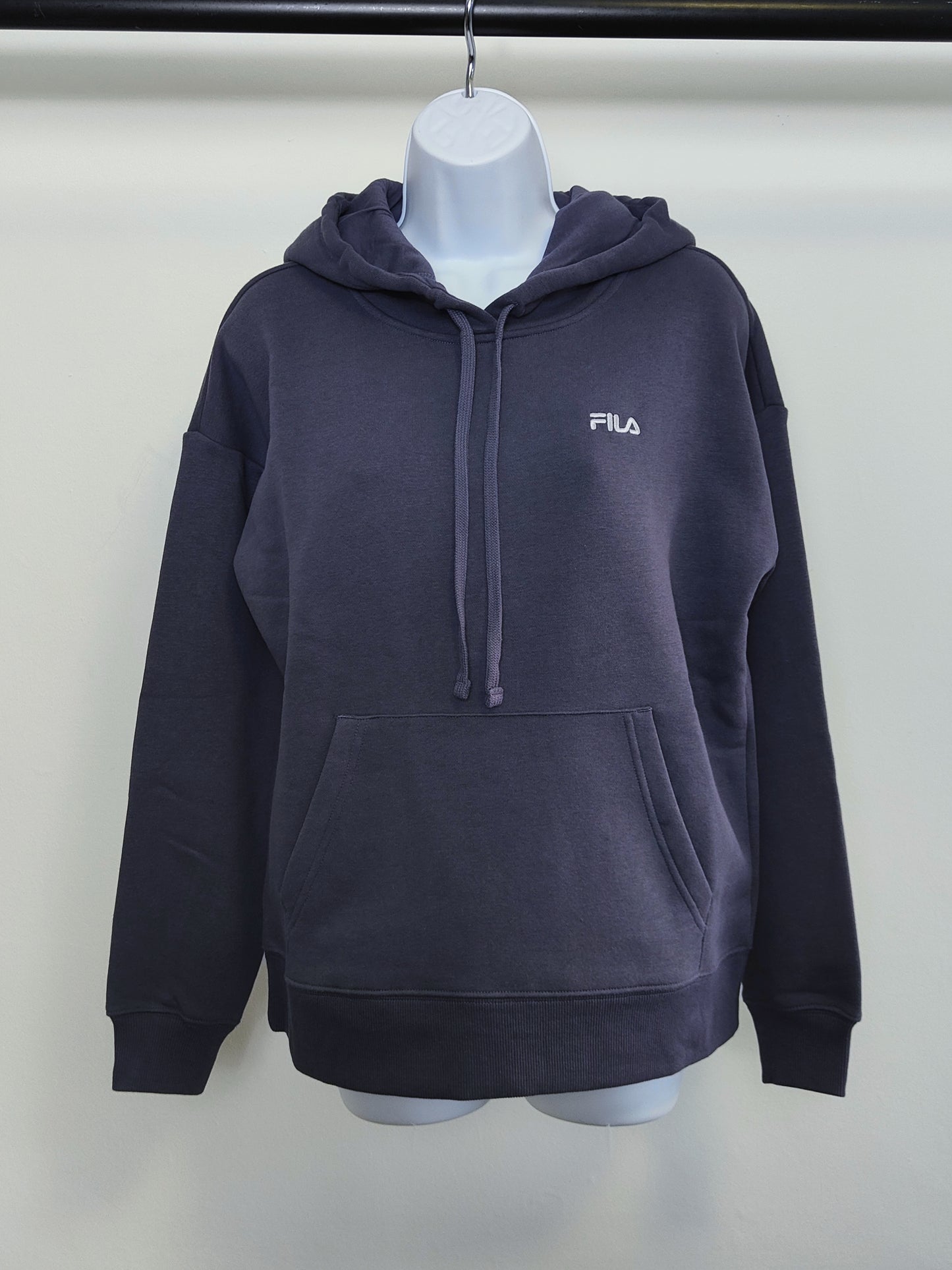 Women’s Embroidered Logo Hoodie in Grey Stone