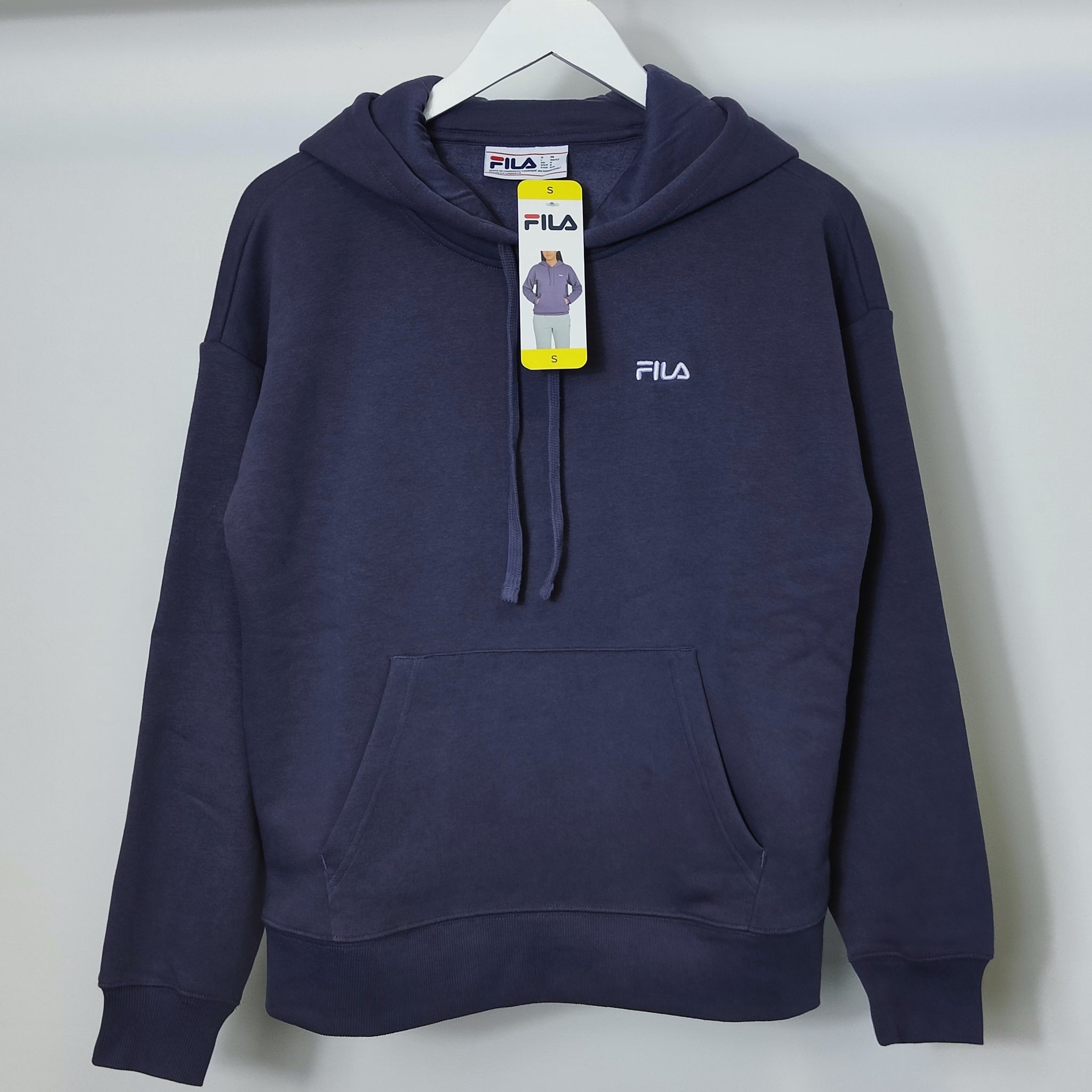 Women’s Embroidered Logo Hoodie in Grey Stone