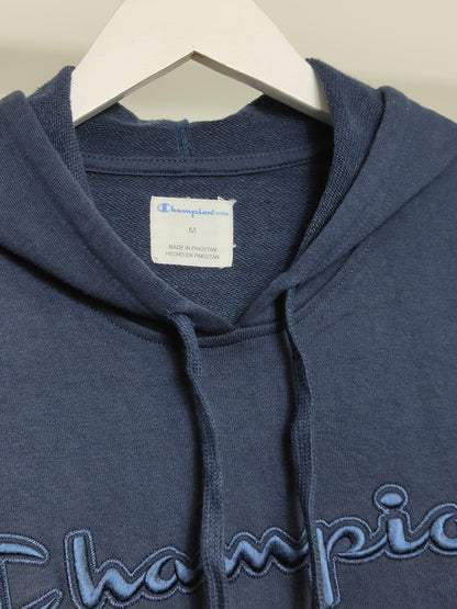 Champion Men's Embroidered Logo Hoodie in Navy