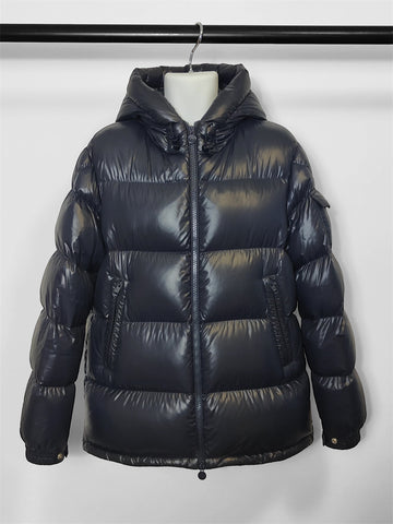 Moncler Ecrins Short Down Puffer Jacket in Navy 4