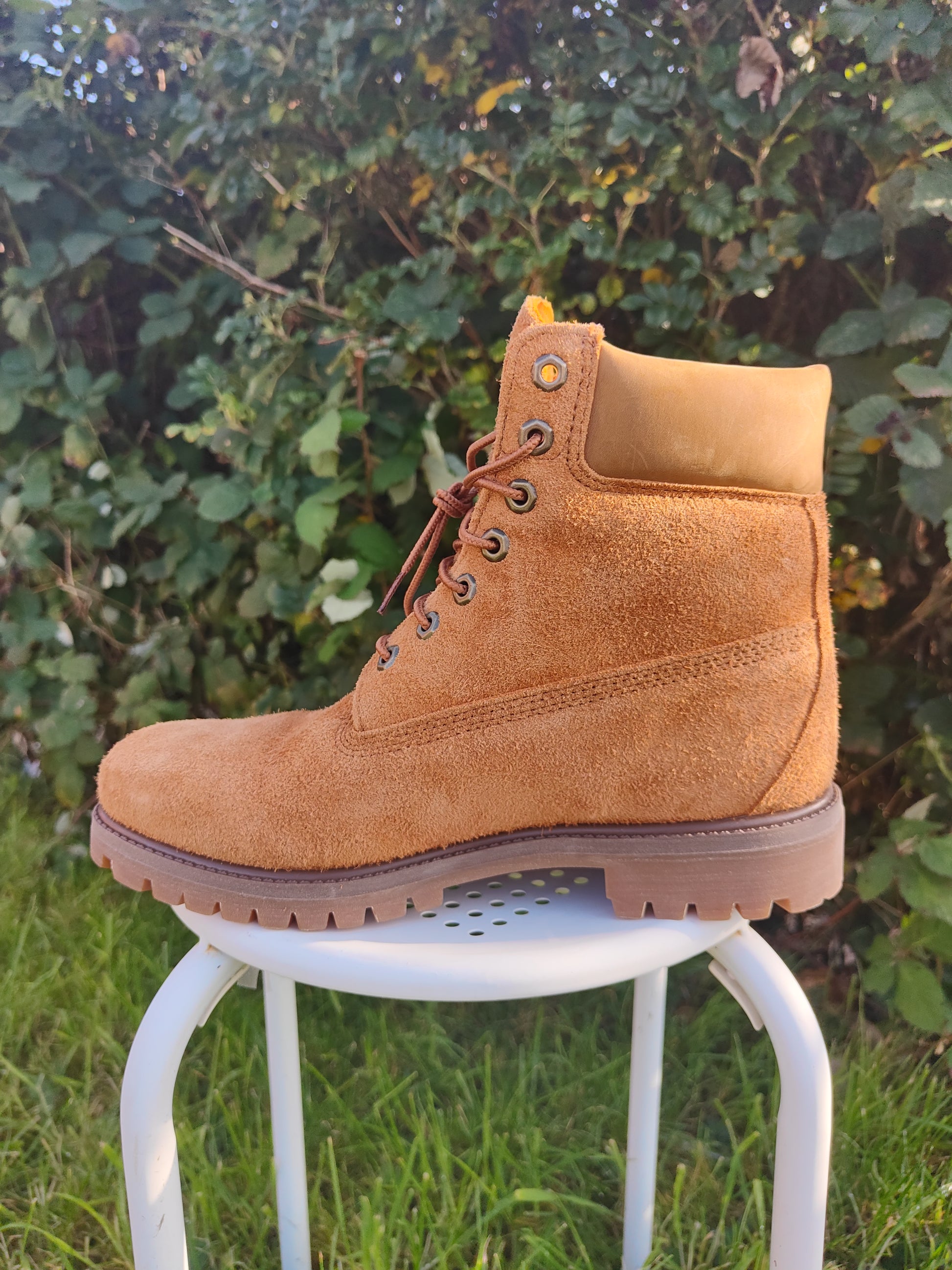 Men s Premium 6 Inch Boots Suede Leather in Yellow UK 9.5 EU 44