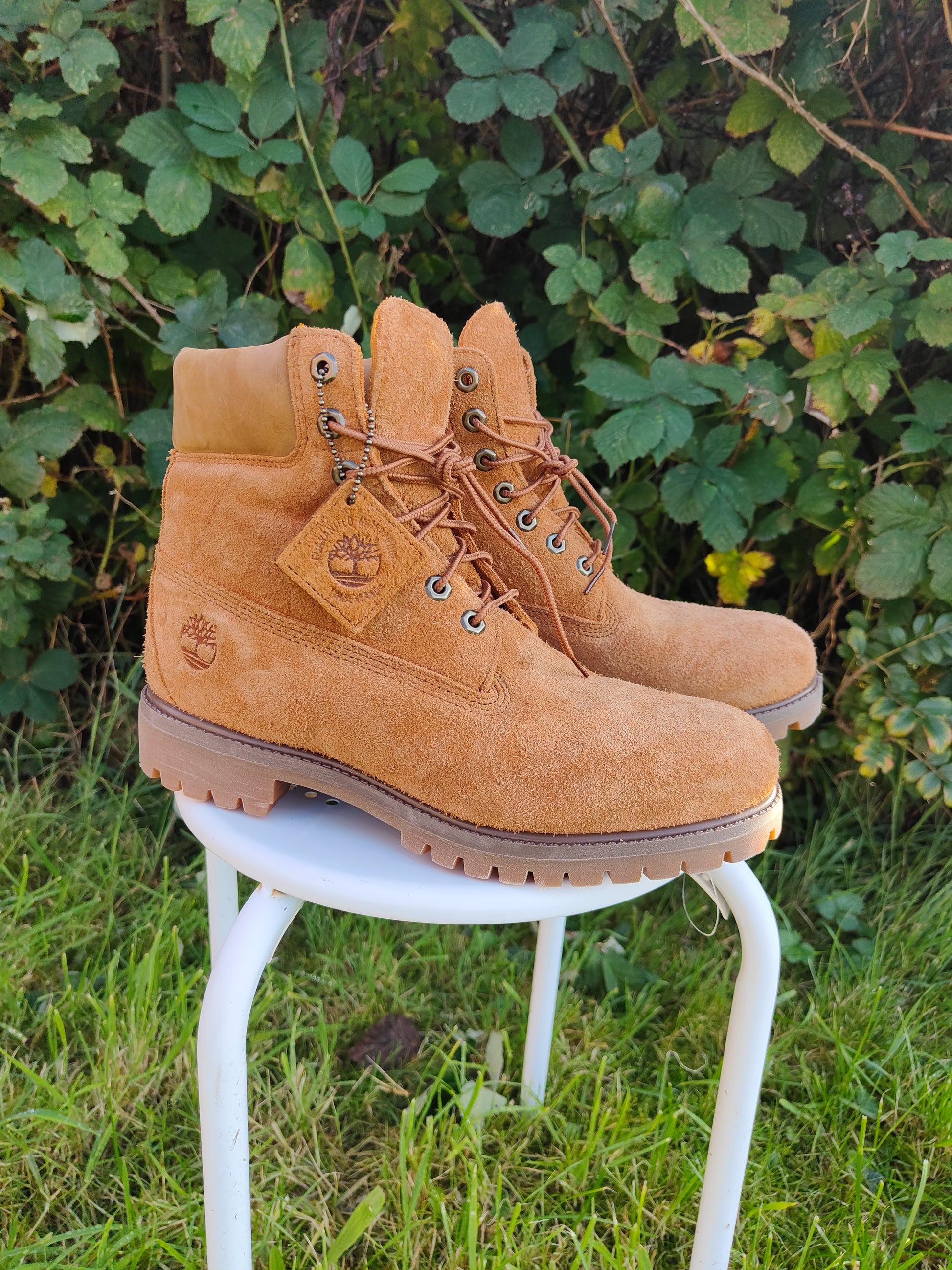 Men s Premium 6 Inch Boots Suede Leather in Yellow UK 9.5 EU 44