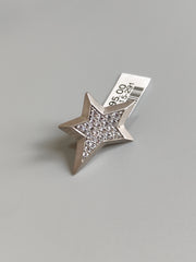 Silver Matt Star Charm