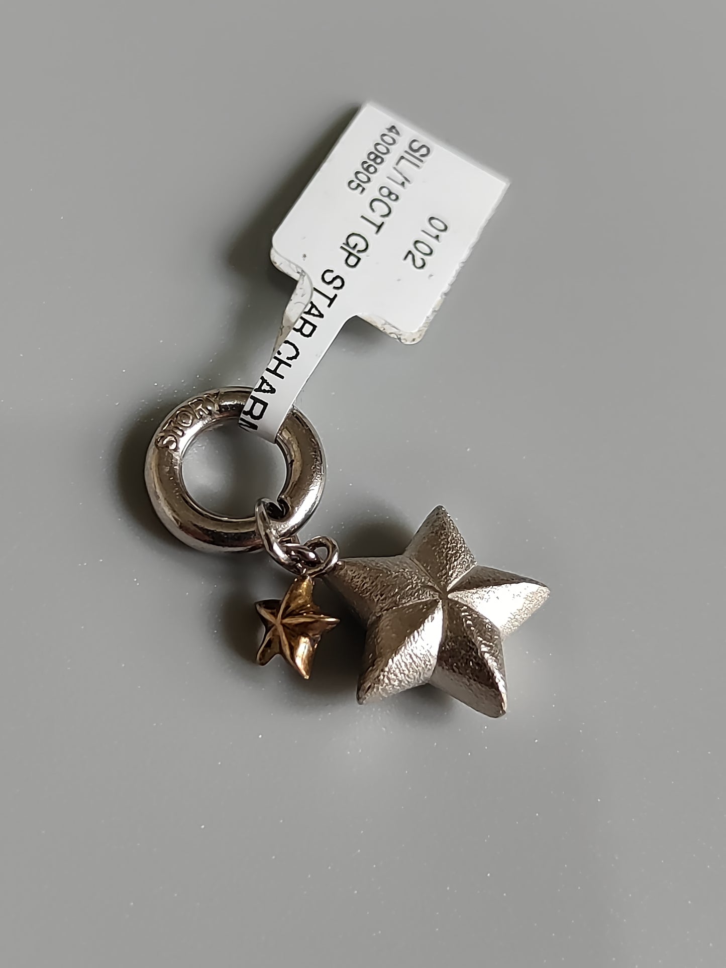Silver 18ct Gold Plated Star Charm