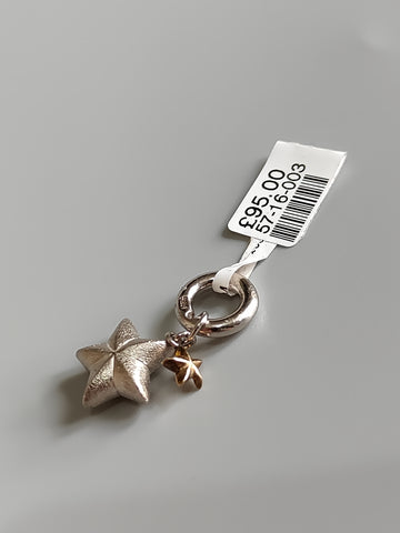 Silver 18ct Gold Plated Star Charm