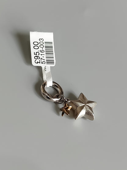 Silver 18ct Gold Plated Star Charm